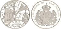 San Marino 10 Euro 10 Jahre Einführung des Euro Silber -