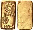 England - London 100 g Goldbarren historischer Rothschild Bank Goldbarren Gussbarren 100 Gramm Feingold -