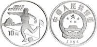 China 10 Yuan Silber 1994 Fußballweltmeisterschaft, USA -