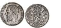 Belgien 5 Francs Silber König Leopold II. -