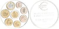 San Marino Medaille Silber 1oz Die ersten Euro Münzen -