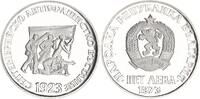 Bulgarien 5 Lewa Silber 50. Jahrestag - antifaschistischer Aufstand -