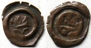 Solms einseitiger Hohlpfennig o.J. min. Prägeschwäche, VF