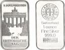 BRD 1 oz Silberbarren Heraeus Der Historische Tag -