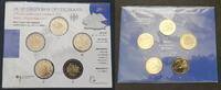 BRD 5 x 2 Euro Bremen Rathaus und Roland -