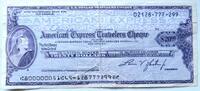 USA alter Reisescheck über 20 Dollar American Express Travelers Cheque -