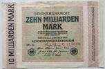 Dt. Reich 10 Milliarden Mark Wz. Gitter mit 8, FZ. PG -