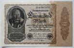 Dt. Reich 1000 Mark Firmendruck, FZ: B, mit Bogen Wz -