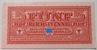 3. Reich, Third Reich 5 Reichspfennig Behelfszahlungsmittel für die deutsche Wehrmacht -