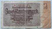 3.Reich/ Third Reich 2 Rentenmark -