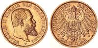 Württemberg 20 Mark Gold Wilhelm II. J.296 -