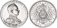 Deutsches Kaiserreich - Preußen 3 Mark Silber Wilhelm II. - 25 jähriges Regierungsjubiläum -