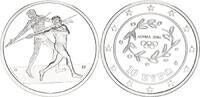 Griechenland 10 Euro 1oz Silber XXVIII. Olympische Sommerspiele, Athen 2004 - Speerwurf -