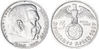 3. Reich 5 Mark Silber Hindenburg J.367 -