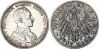 Preußen 5 Mark Silber Kaiser in Uniform Wilhelm II. -