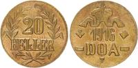 Kolonien Deutsch-Ostafrika 20 Heller DOA 20 Heller J.726 Messing LL fehlerfrei !! vz+