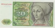 Deutschland 20 DM Banknote 1980 20 DM Banknote 1980 ohne Deutsche Bundesbank 1961 auf der RS