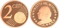2 Cent 2003 Vatikan Vatikan 2 Cent 2003 Kursmünze mit Papstmotiv  PP Polierte Platte (PP, Proof) in Kapsel