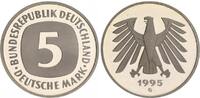 Deutschland / Bundesrepublik 5 Mark 5 DM Kursmünze 1995 G TOP-Erhaltung - Seltenes Jahr Polierte Platte (PP, Proof) -