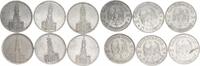 Deutschland/Drittes Reich 6 x 5 Mark Silber Garnisonkirche 1934 J.357 Komplettsatz -