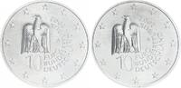 Deutschland 10 Euro Probe Probe 10 Euro 2002 A Museumsinsel Kopplung zweier Adlerseiten 5,4g -