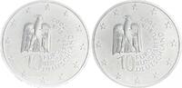 Deutschland 10 Euro Probe 2 x geprägt Probe 10 Euro 2002 A Museumsinsel Kopplung zweier Adlerseiten 6,18g 2x geprägt -