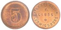 Notgeld Ludwigsburg 5 Pfennig Notgeld Ludwigsburg Brauerei R. Cluss (1) -