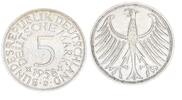 Deutschland 5 DM 5 DM J.387 Silber Kursmünze 1958 D -