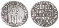 Braunschweig / Wolfenbüttel 4 Mariengroschen 4 Mariengroschen 1743 Braunschweig-Wolfenbüttel letzte Ziffer der Jahreszahl geä -