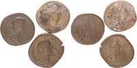 Antike / Römische Kaiserzeit Lot 3 Sesterzen Faustina Filia, Antoninus Pius, Faustina Mater -