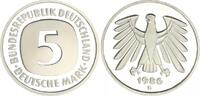 Deutschland / Bundesrepublik 5 Mark 5 DM Kursmünze 1986G TOP-Erhaltung ! Polierte Platte (PP, Proof) -