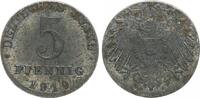 Deutschland / Kaiserreich / Weimar 5 Pfennig Fehlprägung Ersatzmünzen 1. Weltkrieg 5 Pf. 1919 A Fehlprägung auf zu kleinem Schrötling -