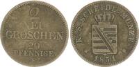 Sachsen 2 Neu Groschen Sachen 2 Neu Groschen 1851 F -