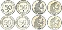 Deutschland 50 Pfennig 50 Pfennig 1974 D,F,G,J 4 Münzen komplett PP -