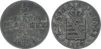 Sachsen 1/2 Neu Groschen = 5 Pfennig Sachen 1/2 Neu Groschen 1843 G -