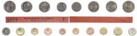 Deutschland / BRD / Kurssatz 1Pf. bis 5 DM BRD Kurssatz Einzelplatte 1975 F Stempelglanz -