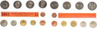 Deutschland / BRD / Kurssatz 1Pf. bis 5 DM BRD Kurssatz Einzelplatte 1987 G Stempelglanz -