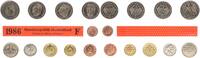 Deutschland / BRD / Kurssatz 1Pf. bis 5 DM BRD Kurssatz Einzelplatte 1986 F Stempelglanz Kleinstauflage ! -