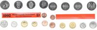 Deutschland / BRD / Kurssätze 1Pf. bis 5 DM BRD Kurssatz Einzelplatte 1992 D Stempelglanz -