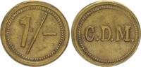 Kolonien Deutsch-Südwestafrika Messingmarke zu 1/- Deutsch-Südwestafrika Oranje/Lüderitz Wertmarke zu 1/- der Diamantenmine CDM (4) -