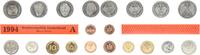 Deutschland / BRD / Kurssätze 1Pf. bis 5 DM BRD Kurssatz Einzelplatte 1994 A Stempelglanz -