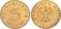 Deutschland / Alliierte Besetzung 5 Pfennig Probe mit dazugehörigem Rohling Probeprägung 5Pf. 1947D Eisen,messingplattiert 3,0g -