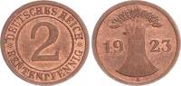 Deutschland / Weimar 2 Pfennig Weimar 2 Rentenpfennig 1923 D -