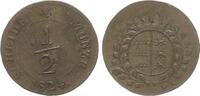 Württemberg - Altdeutschland 1/2 Kreuzer Württemberg 1/2 Kreutzer 1824 -