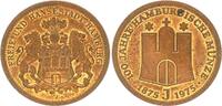 Deutschland / Bundesrepublik Medaille / Rs: Stempel 3 Mark Hamburg Hamburger Münze: 100 Jahre, Rs: Stempel 3 Mark Hamburg , vz-st, Eisen Kupferpl. -