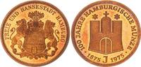 Deutschland / Bundesrepublik Medaille / Rs: Stempel 3 Mark Hamburg Hamburger Münze: 100 Jahre, Rs: Stempel 3 Mark Hamburg, Eisen Kupferplattiert -