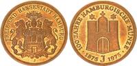 Deutschland / Bundesrepublik Medaille / Rs: Stempel 3 Mark Hamburg Hamburger Münze: 100 Jahre, Rs: Stempel 3 Mark Hamburg , Eisen Kupferpl. -