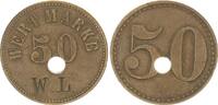 Kolonien: Deutsch-Südwestafrika Wertmarke zu 50 Pfennig Deutsch-Südwestafrika Wertmarke zu 50 Pfennig gelocht, mit WL gestempelt -