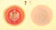 Kolonien / Schutztruppen China, DOA Abzeichen z. Aufkleben (Siegel) Kolonien/China, Afrika Schutztruppen Oberkommando der Schutztruppen -