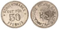 Kolonien: Deutsch-Südwestafrika 50 Pf. Zinnerzgrube Etemba 50Pf.Schichtmarke Fundexemplar -